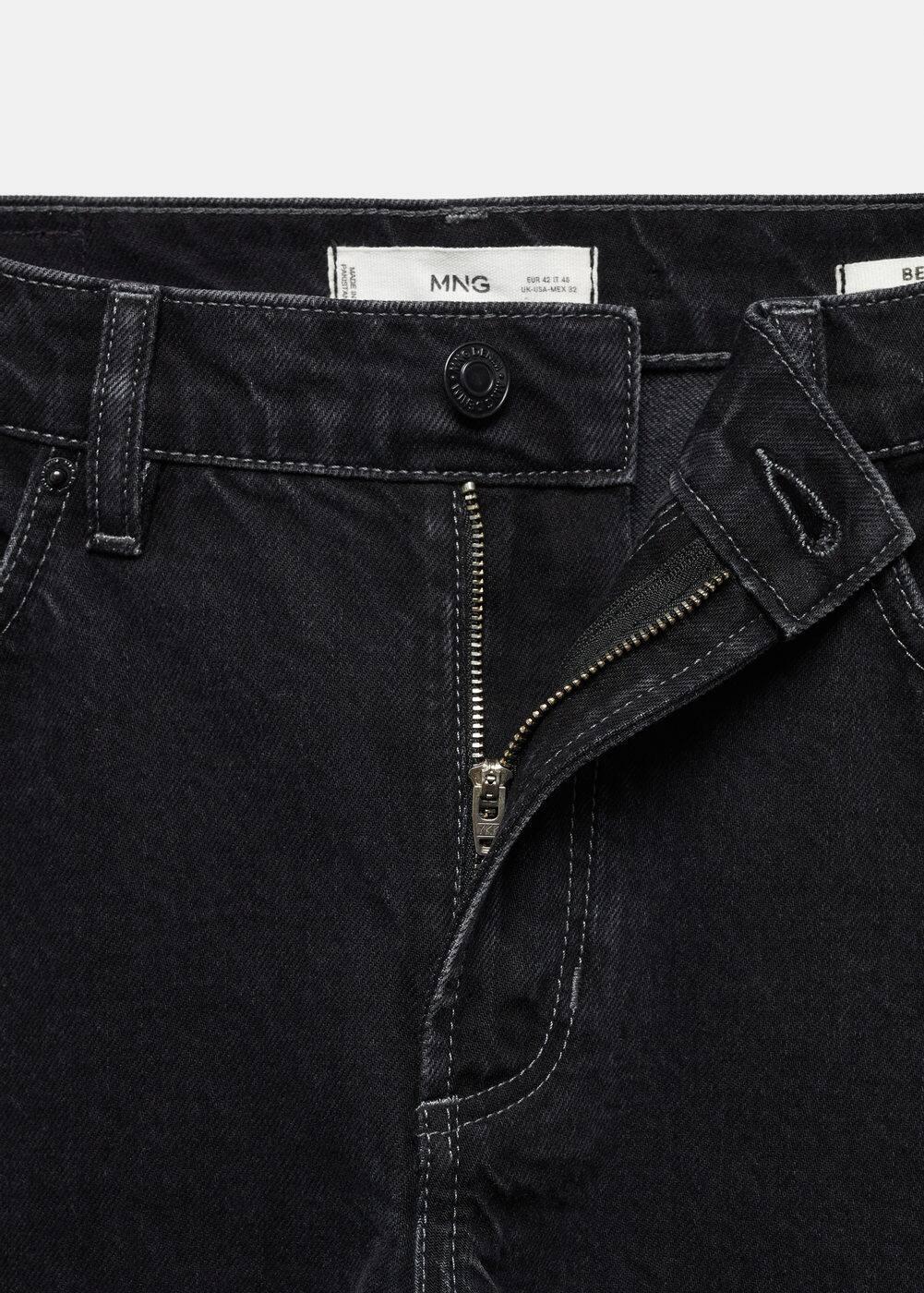 MANGO MAN - Ben tapered cropped jeans black denimMen Product Image