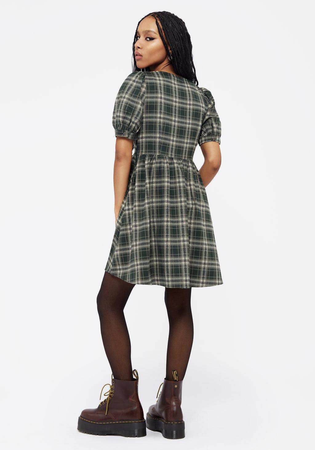 Tulisa Check Button Up Mini Dress Product Image