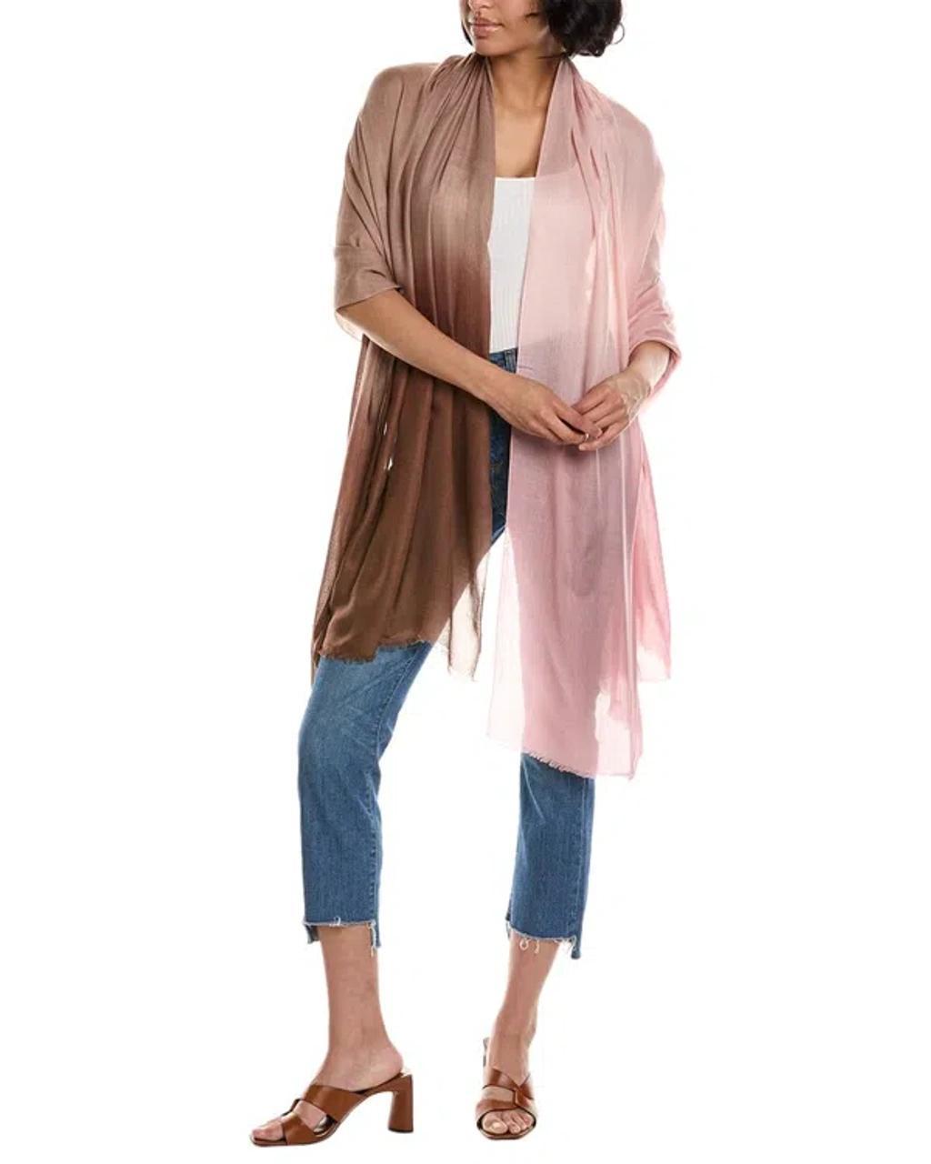 Ombre Cashmere-blend Wrap In Blue product image