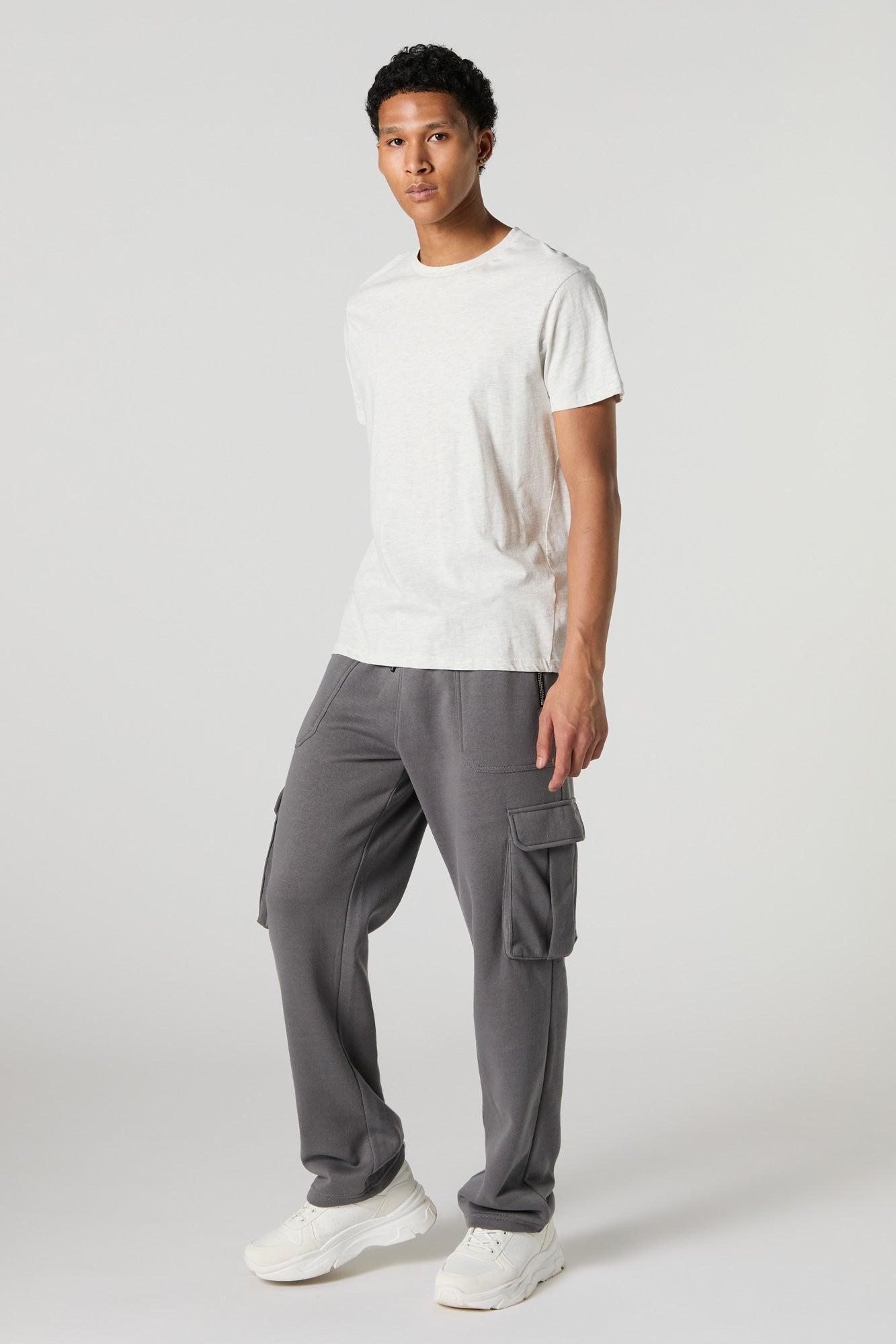 Fleece Open Bottom Cargo Jogger Male Product Image