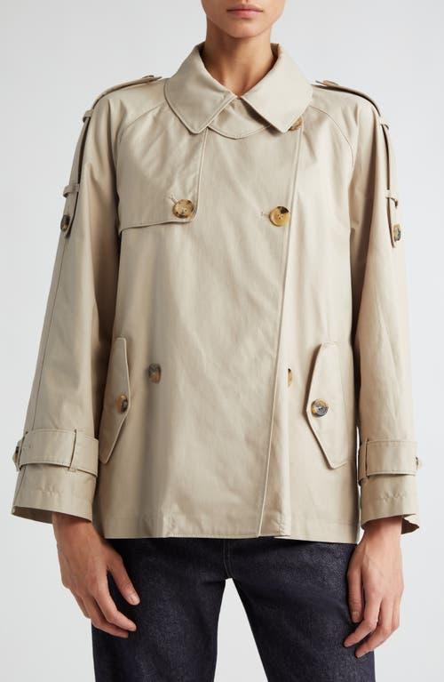 Max Mara Double Breasted Water Resistant Short Swing Trench Coat Product Image