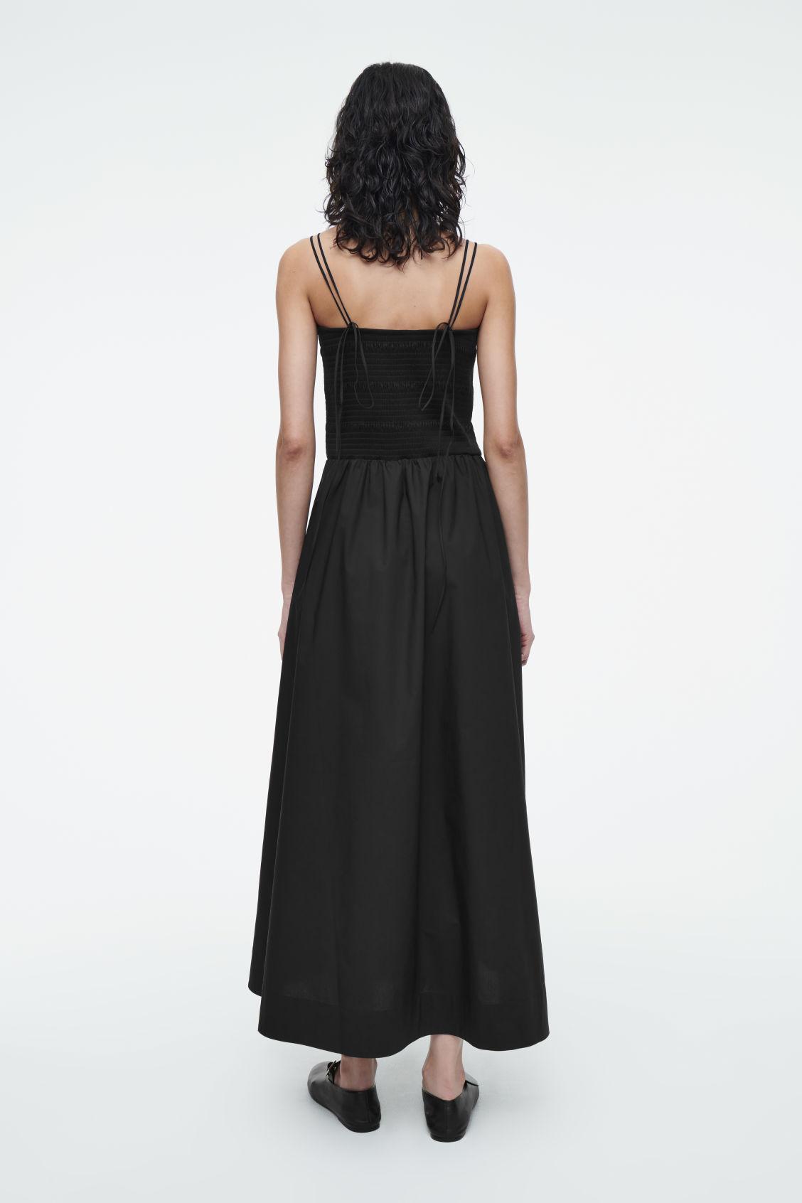 SHIRRED MIDI DRESS Product Image