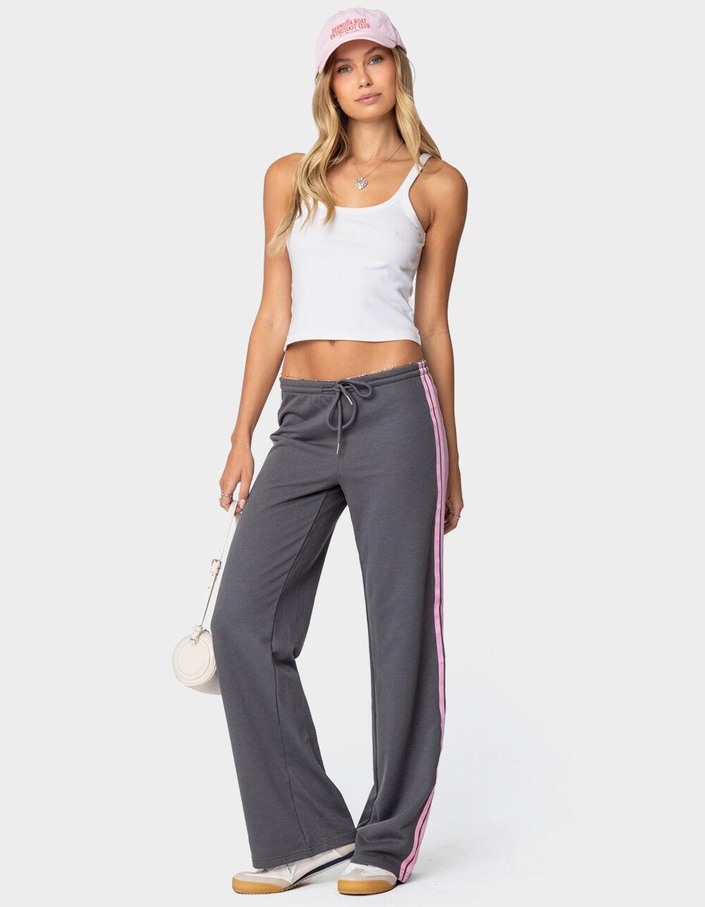 EDIKTED Averie Contrast Striped Sweatpants Product Image