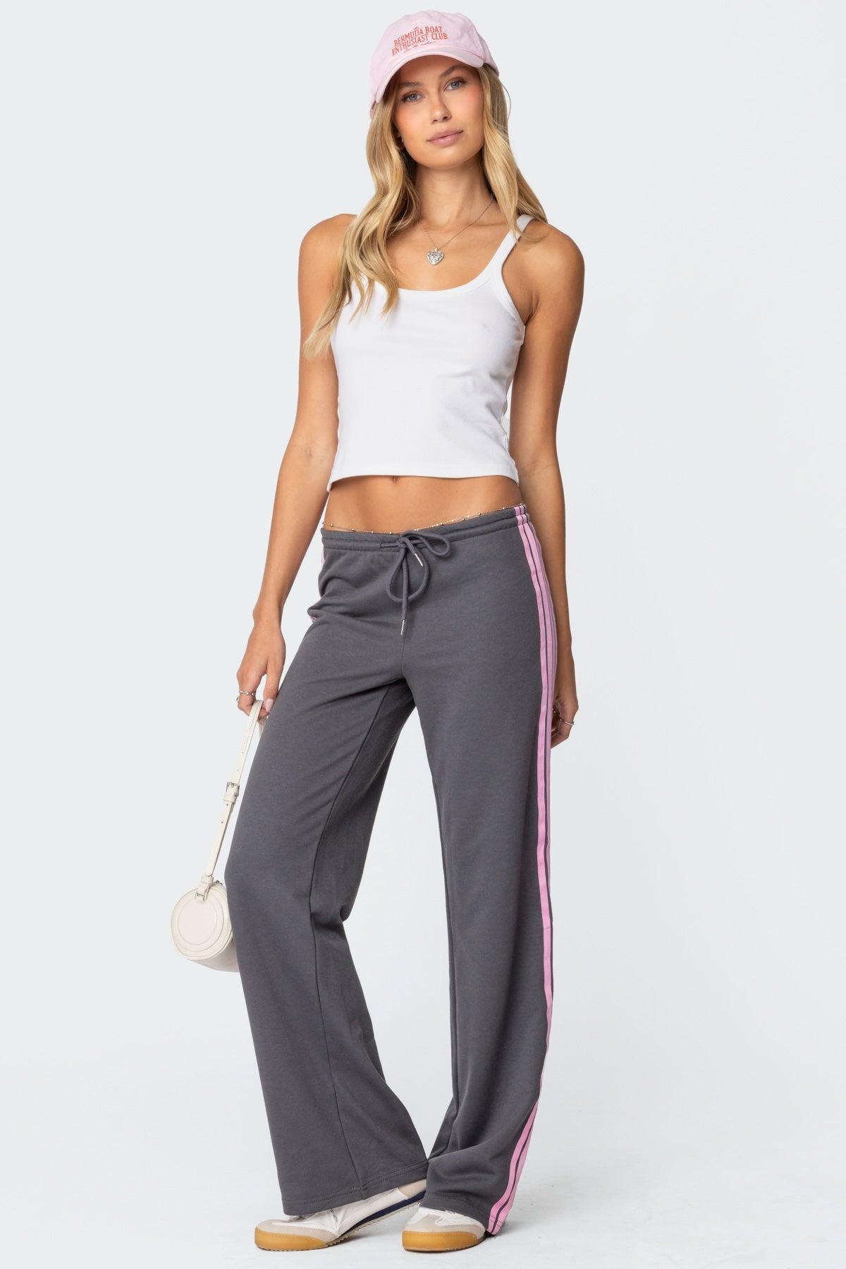 Averie Contrast Striped Sweatpants Product Image