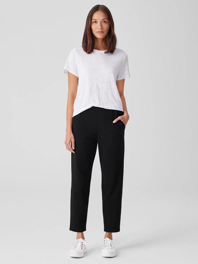 EILEEN FISHER Pima Cotton Stretch Jersey Tapered Pantfemale Product Image