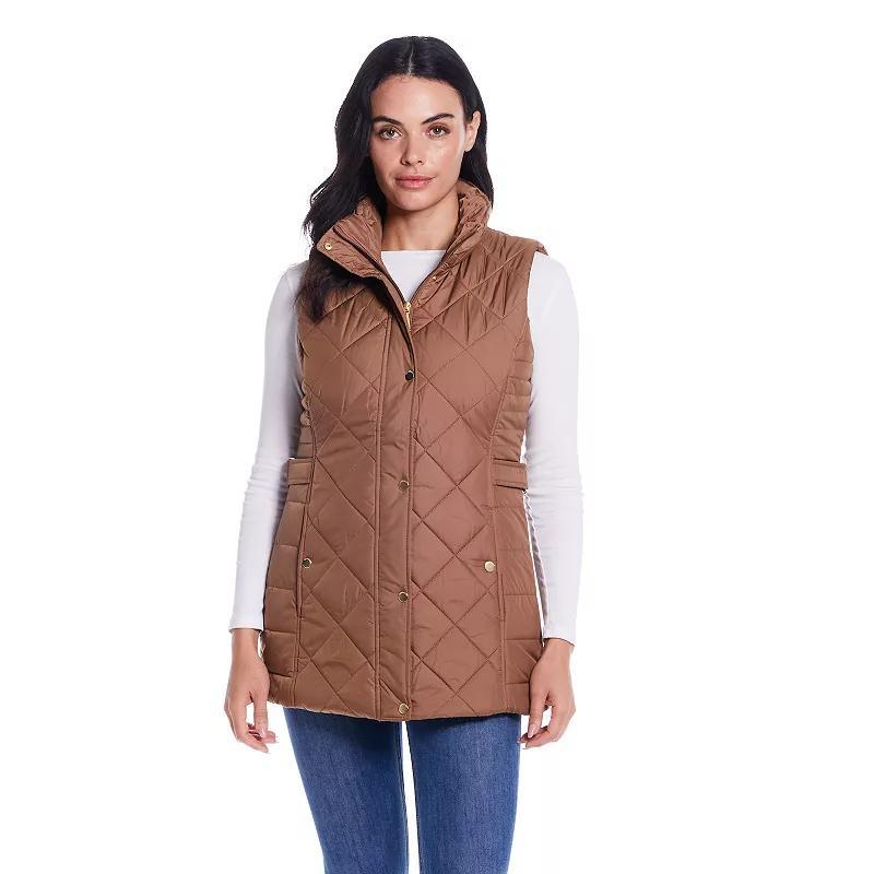 Womens Weathercast Quilted Longline Vest Product Image