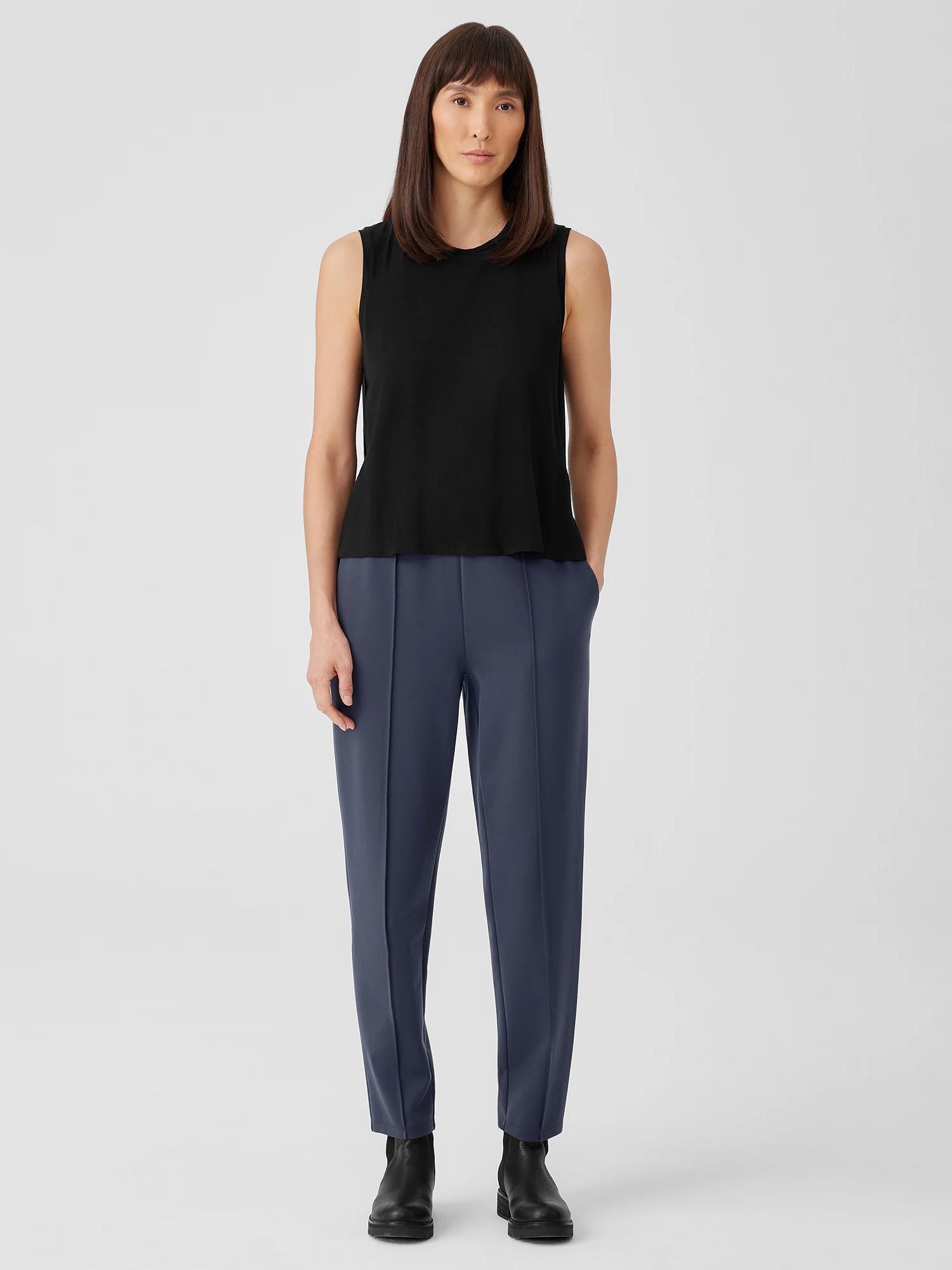 EILEEN FISHER Washable Flex Ponte Pintuck Pantfemale Product Image