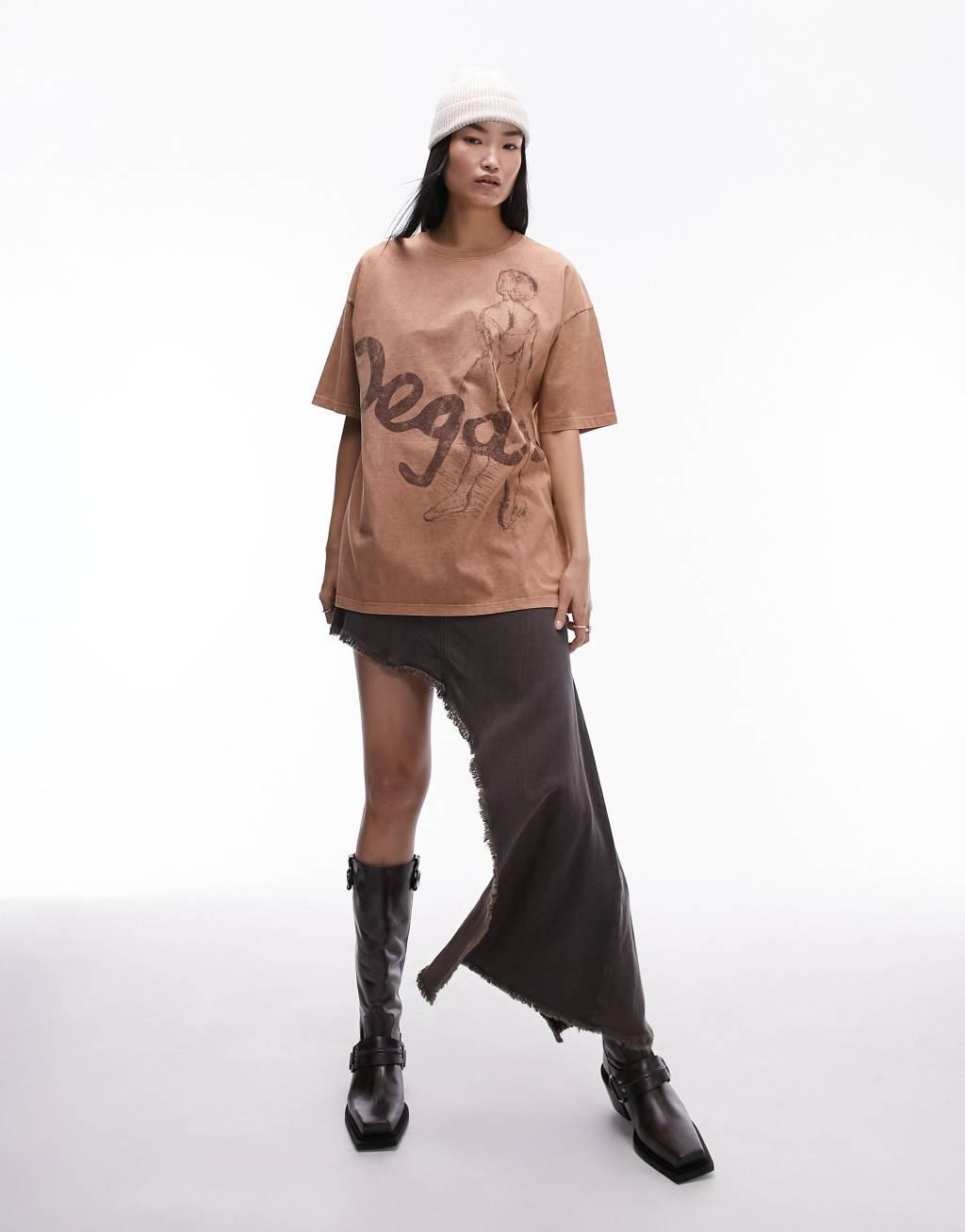 Topshop Art Museum graphic Degas oversized tee Product Image