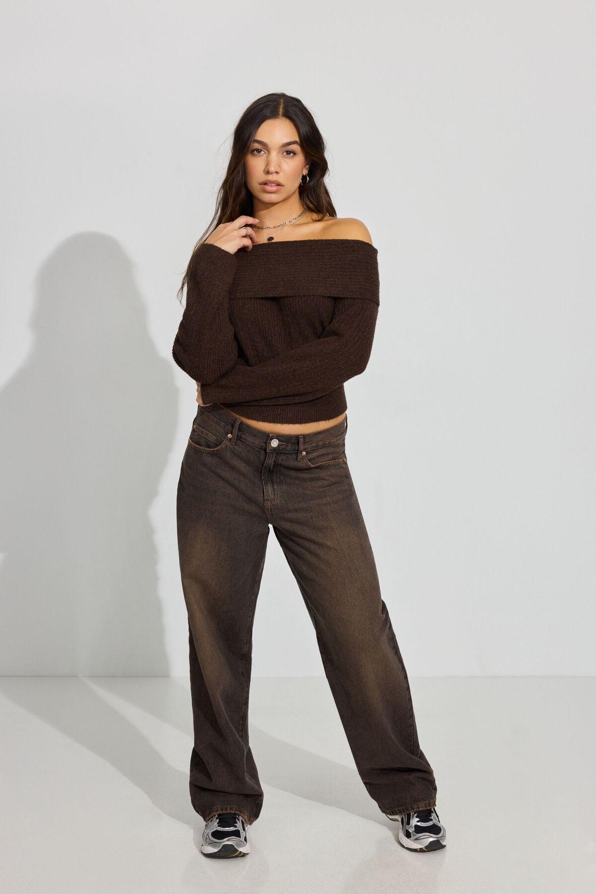 Cozy Loose Off Shoulder Sweater Product Image