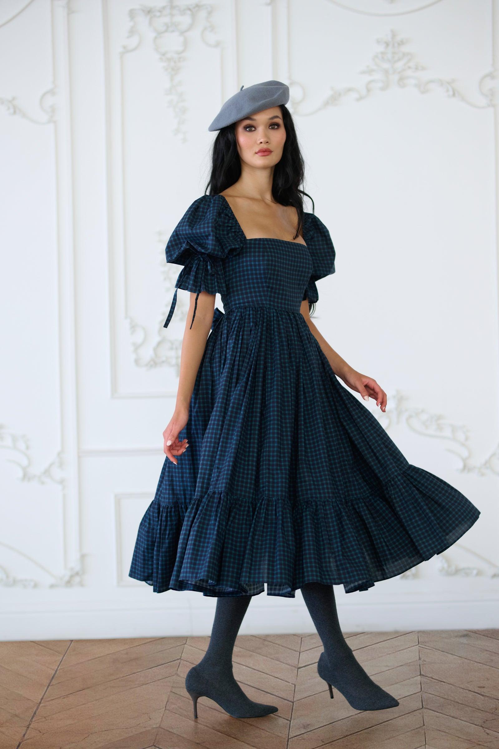 The Farmhouse Tartan Market Dress Product Image