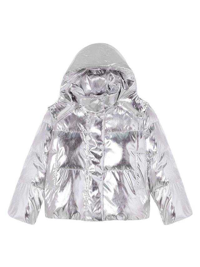 Womens Silver Hooded Jacket Product Image