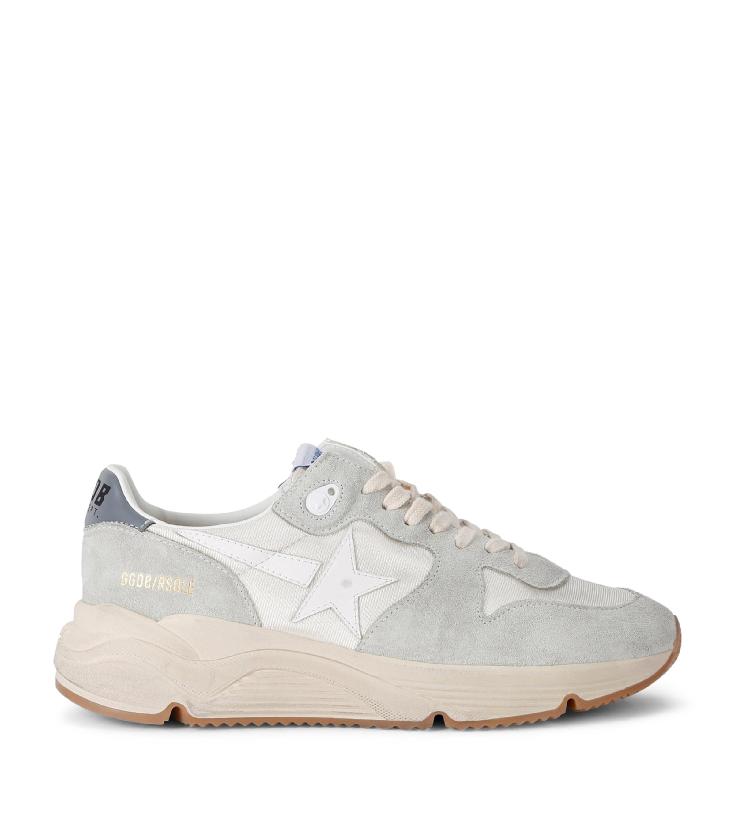 GOLDEN GOOSE Mens Beige Oth Running Sole Suede Low-top Trainers Product Image