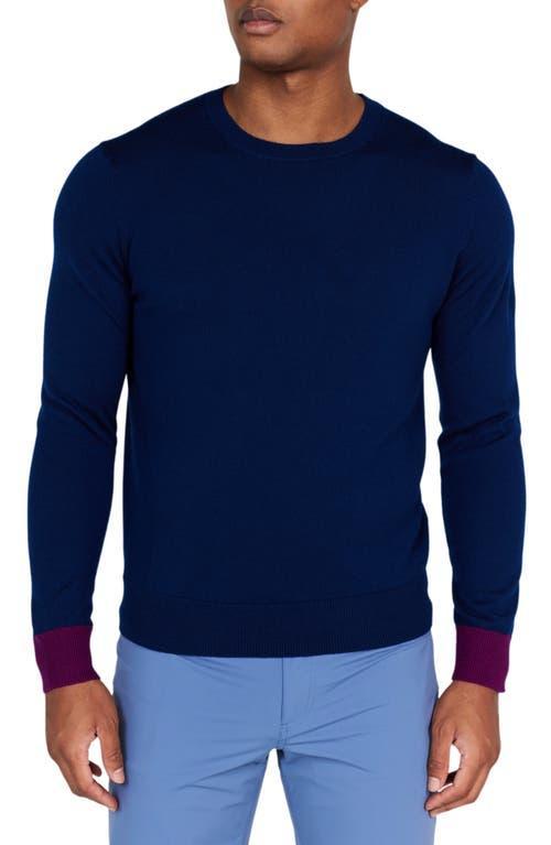 Redvanly Windward Contrast Cuff Merino Wool Sweater Product Image