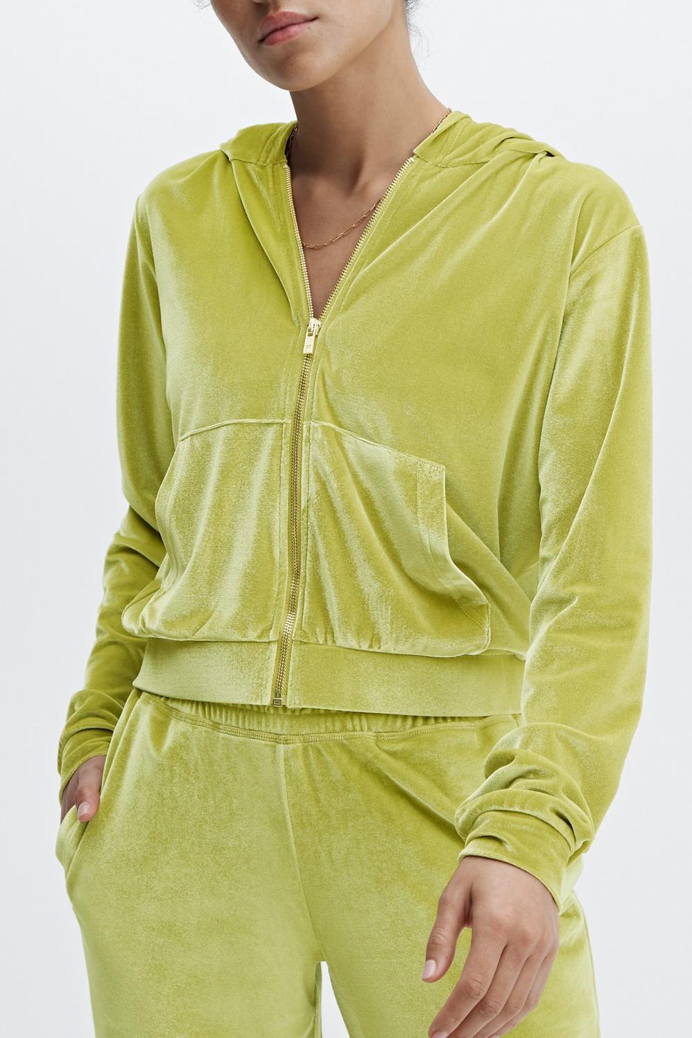 Fabletics Donna Velour Hoodie Womens green plus Size 4X Product Image