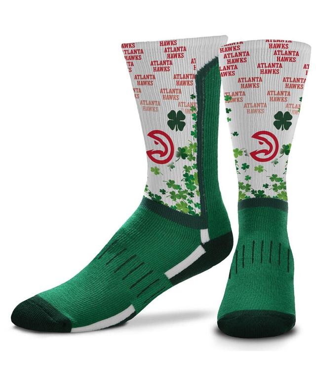 Mens For Bare Feet Atlanta Hawks Four Leaf St. Patricks Day V-Curve Crew Socks Product Image