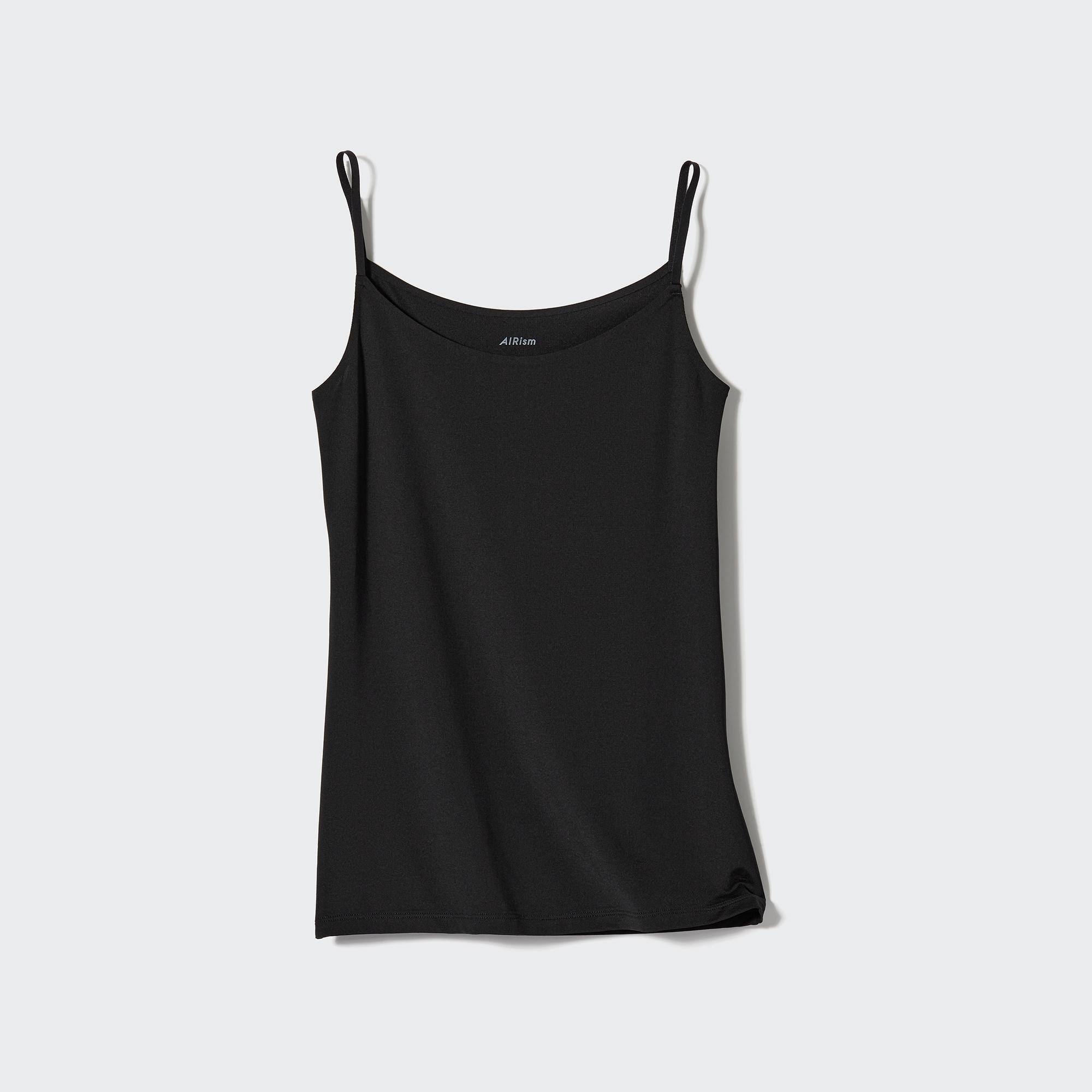 Womens Airism Camisole with Moisture-Wicking Black Small UNIQLO US product image