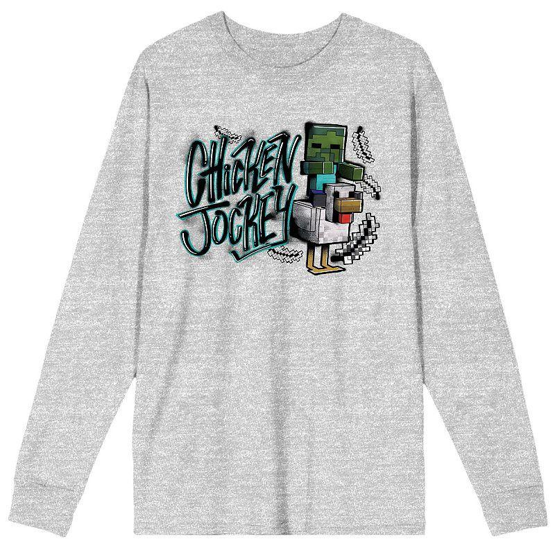 Mens Minecraft Chicken Jockey Long Sleeve Tee Product Image