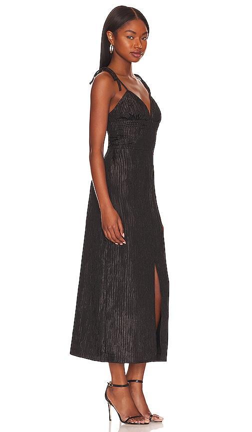 BCBGMAXAZRIA Womens Pleated Midi Cocktail Dress - Black Product Image