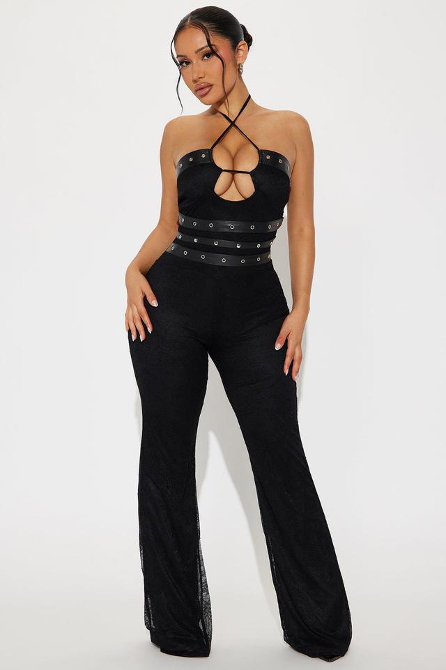 Sabine Lace Jumpsuit - Black Product Image