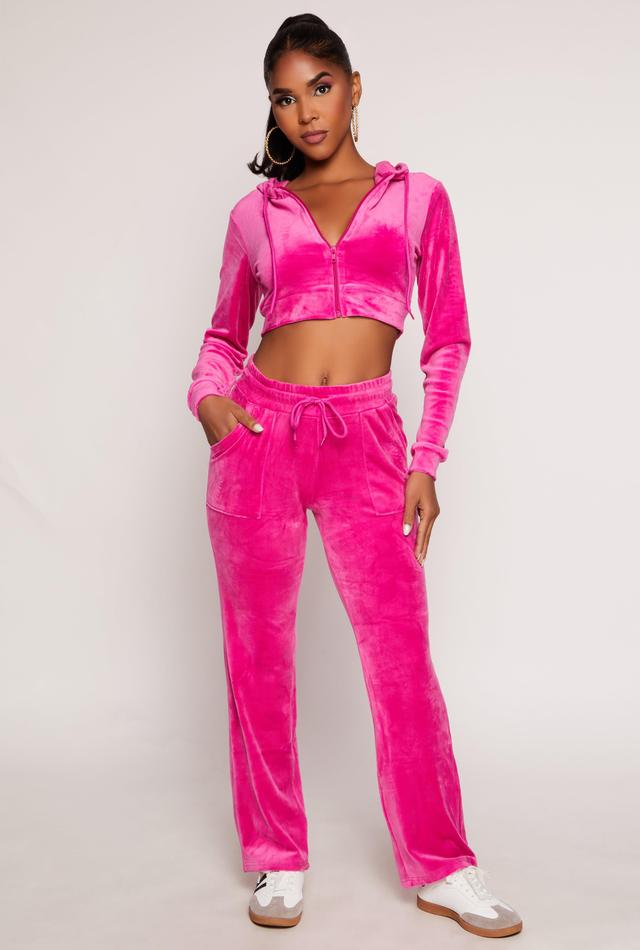 Womens Velour Drawstring Waist Sweatpants Product Image