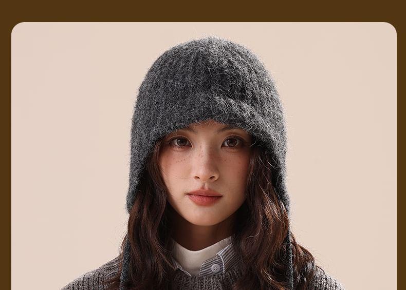 Plain Knit Bonnet Hat product image