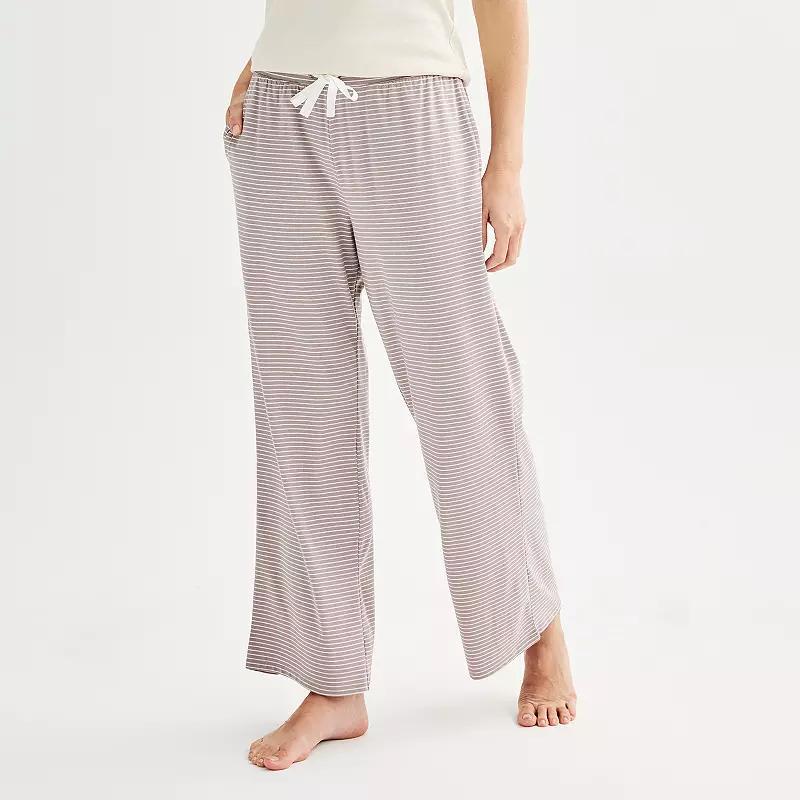 Womens Sonoma Goods For Life Cotton Modal Open Hem Pajama Pants Product Image