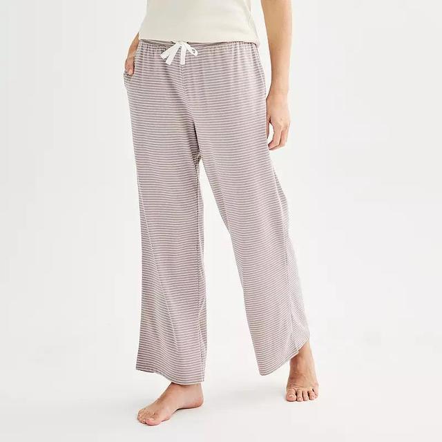 Womens Sonoma Goods For Life Cotton Modal Open Hem Pajama Pants Product Image