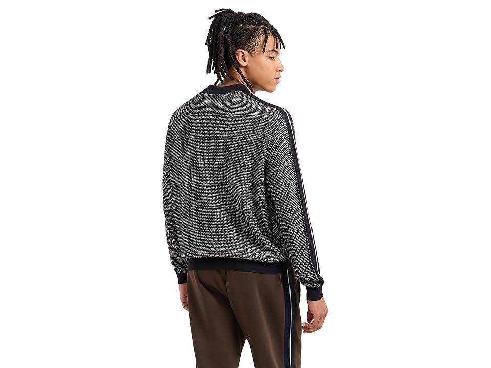 Armani Exchange Wool Mix Textured Sweater (Driftwood /Navy) Men's Sweater Product Image