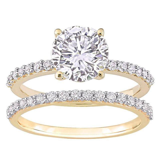 Stella Grace 10k Gold Lab-Created White Sapphire Engagement Ring Set, Womens Product Image