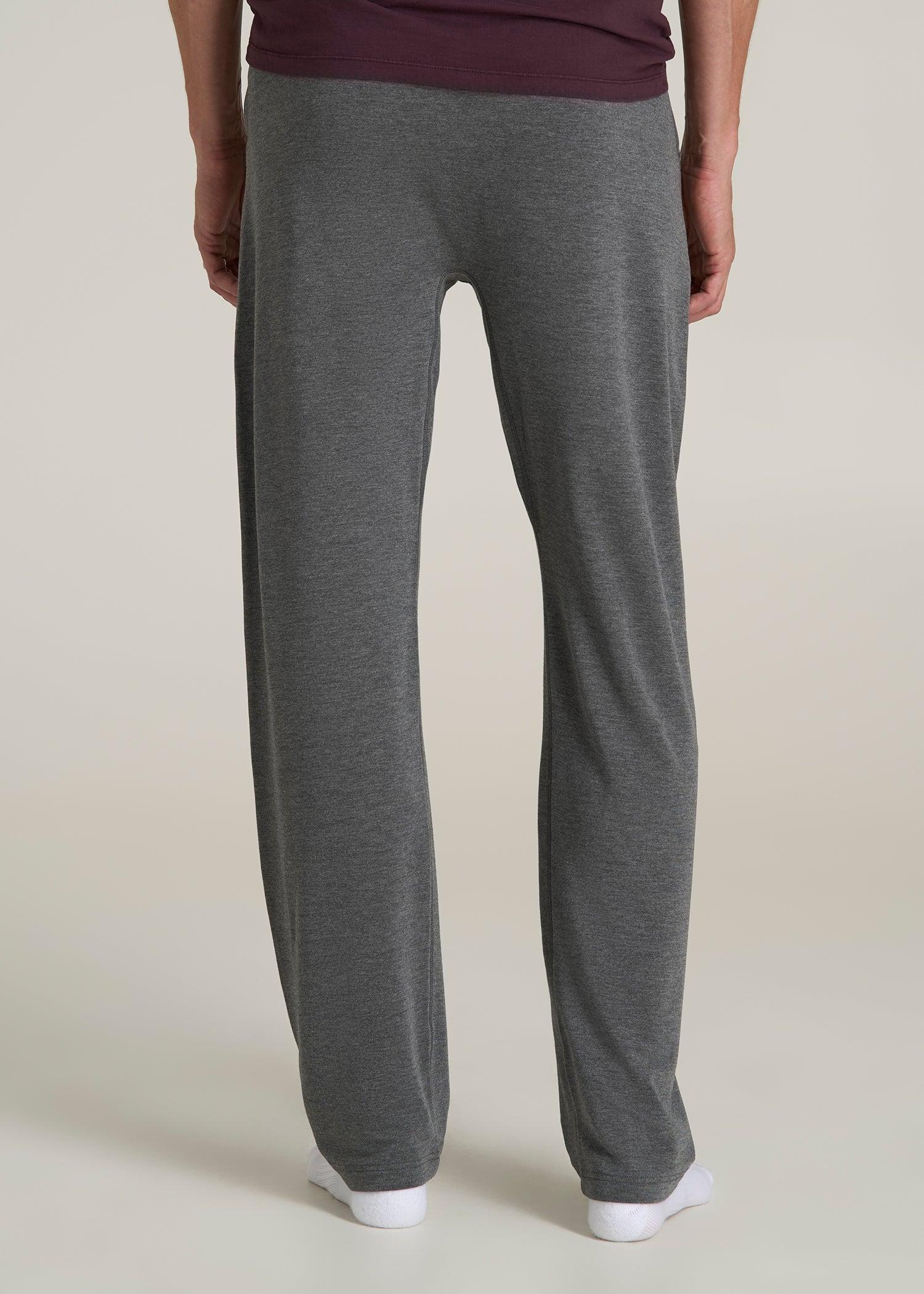 Open Bottom Tall Men's Pajama Pants in Charcoal Mix Male Product Image