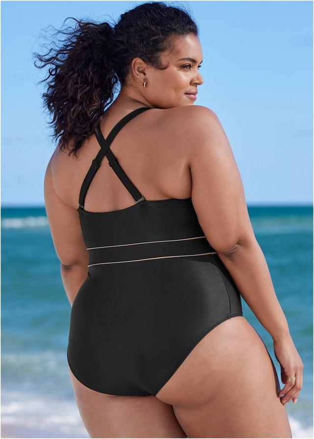 High Neck One-Piece - Black Beauty Product Image