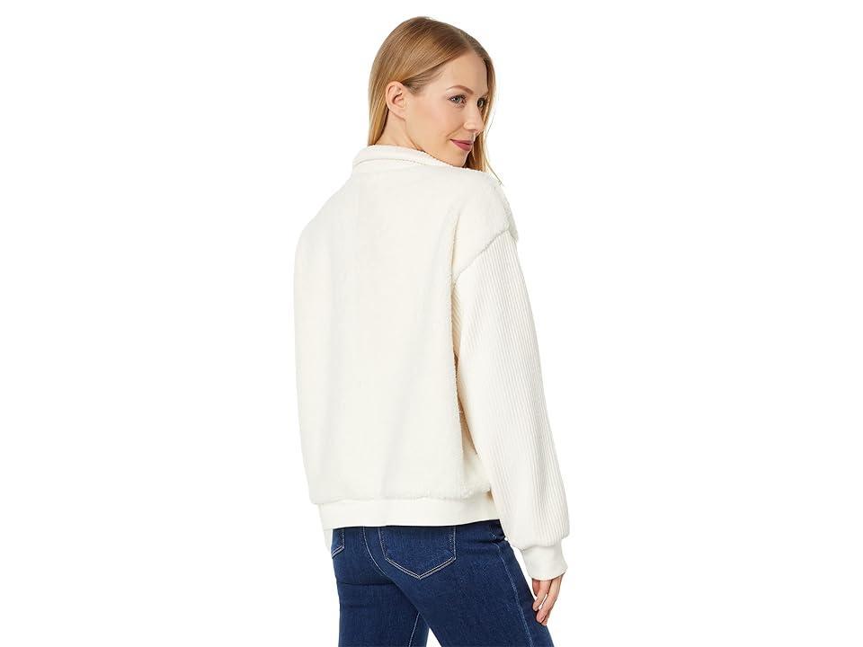 Splendid Lexi Sherpa 1/2 Zip (Marshmallow) Women's Clothing Product Image