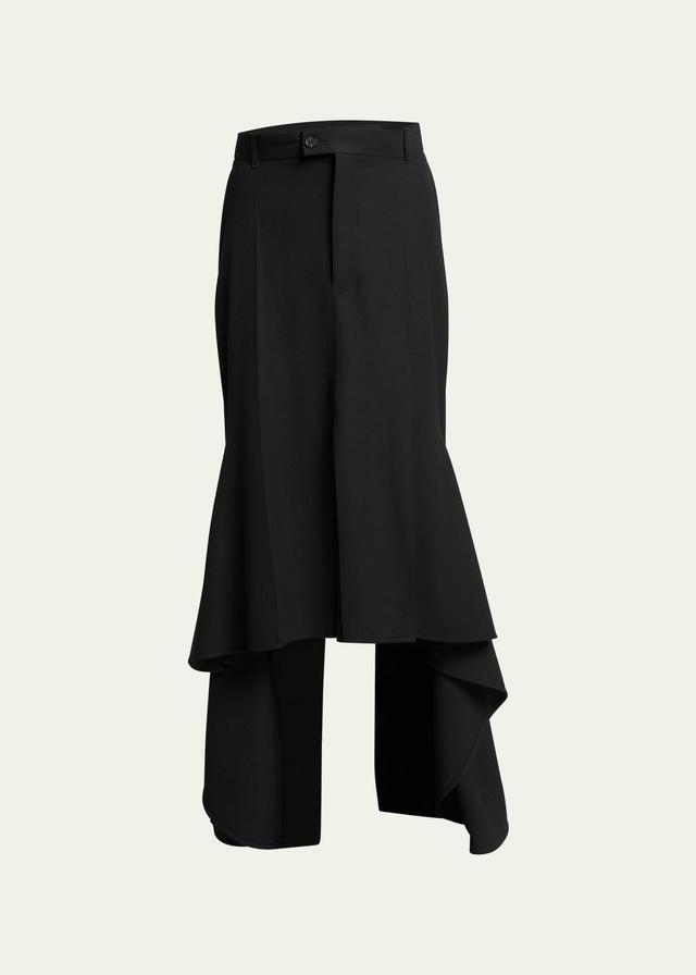 Balenciaga - Wool Godet Pant-Skirt - Black - FR 40 - Moda Operandi Product Image