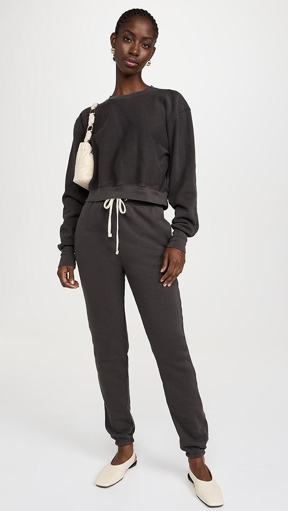 Les Tien Ryder Crop Crew Sweatshirt | Shopbop Product Image