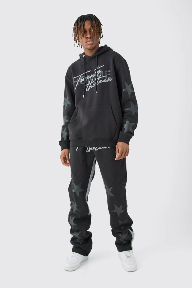 Tall Oversized Star Homme Print Tracksuit | boohooMAN USA Product Image