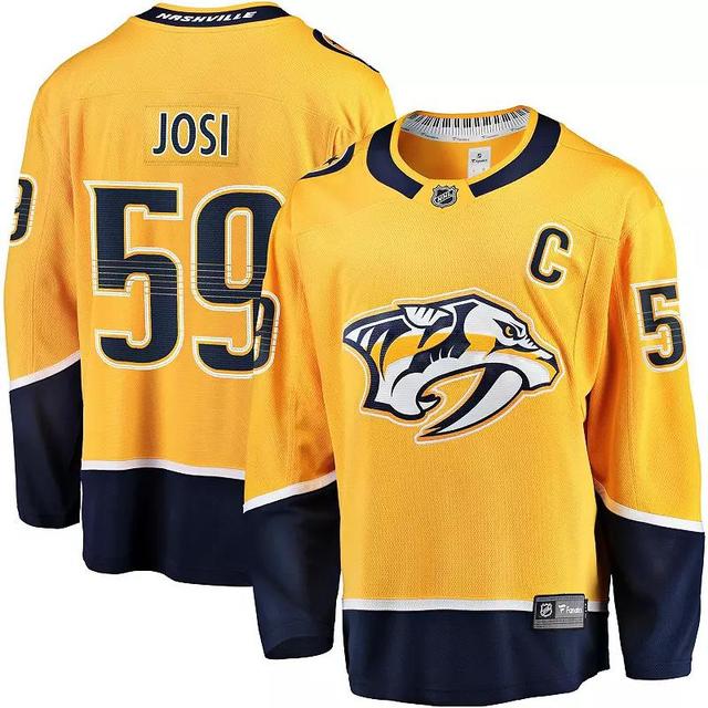 Mens Fanatics Branded Roman Josi Gold Nashville Predators Home Breakaway Jersey Product Image