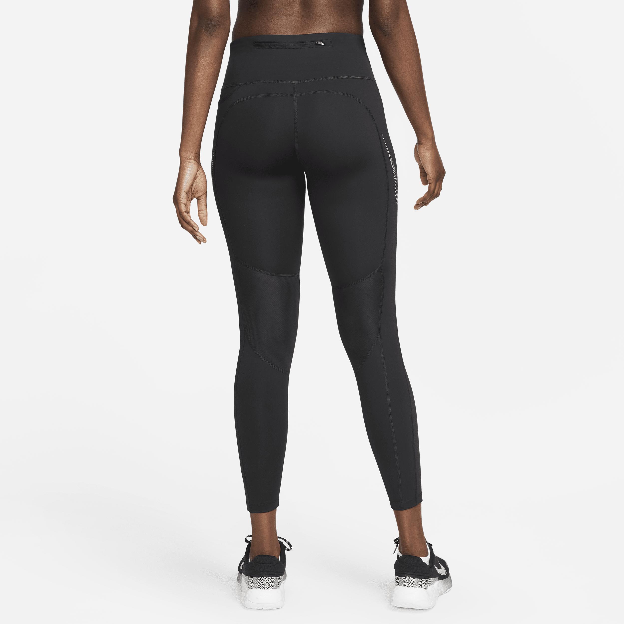 Nike Womens Fast Mid-Rise 7/8 Graphic Leggings with Pockets Product Image