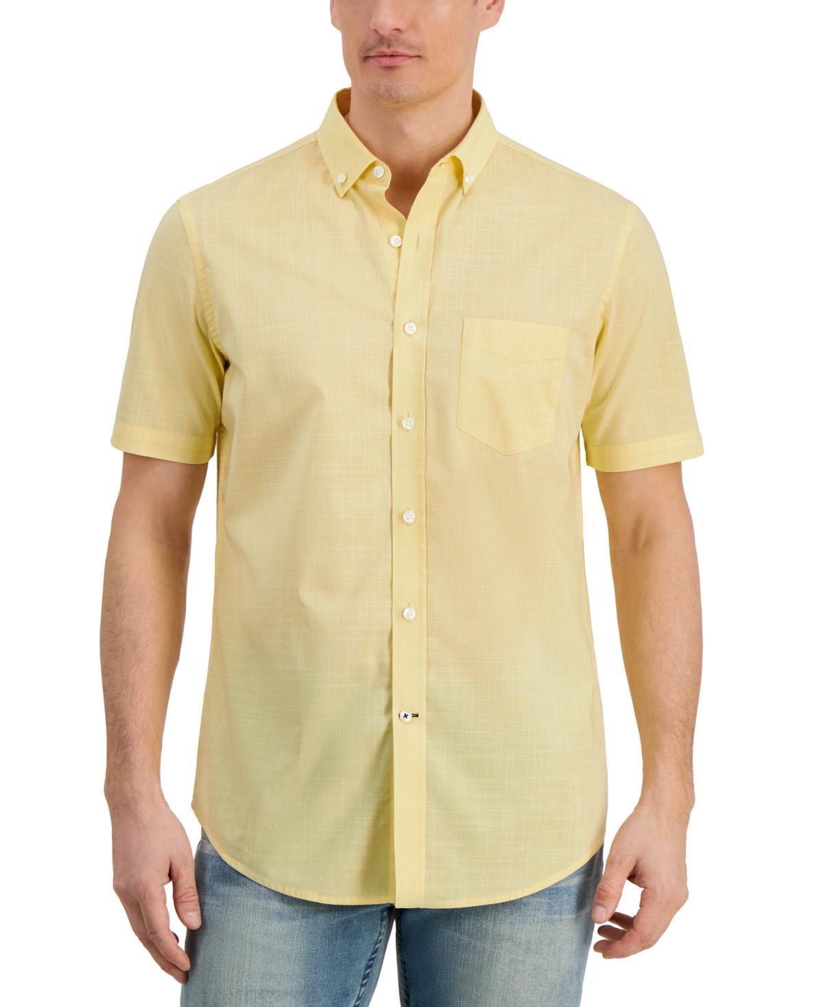 Club Room Mens Texture Check Stretch Cotton Shirt, Created for Macys Product Image