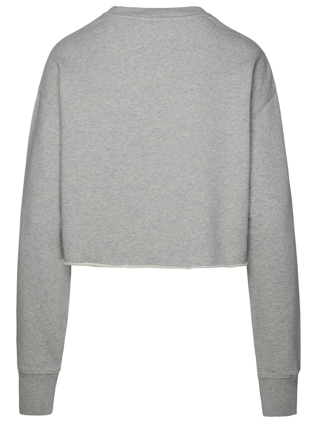 STELLA MCCARTNEY S-wave Cropped Sweatshirt In Grigio Product Image