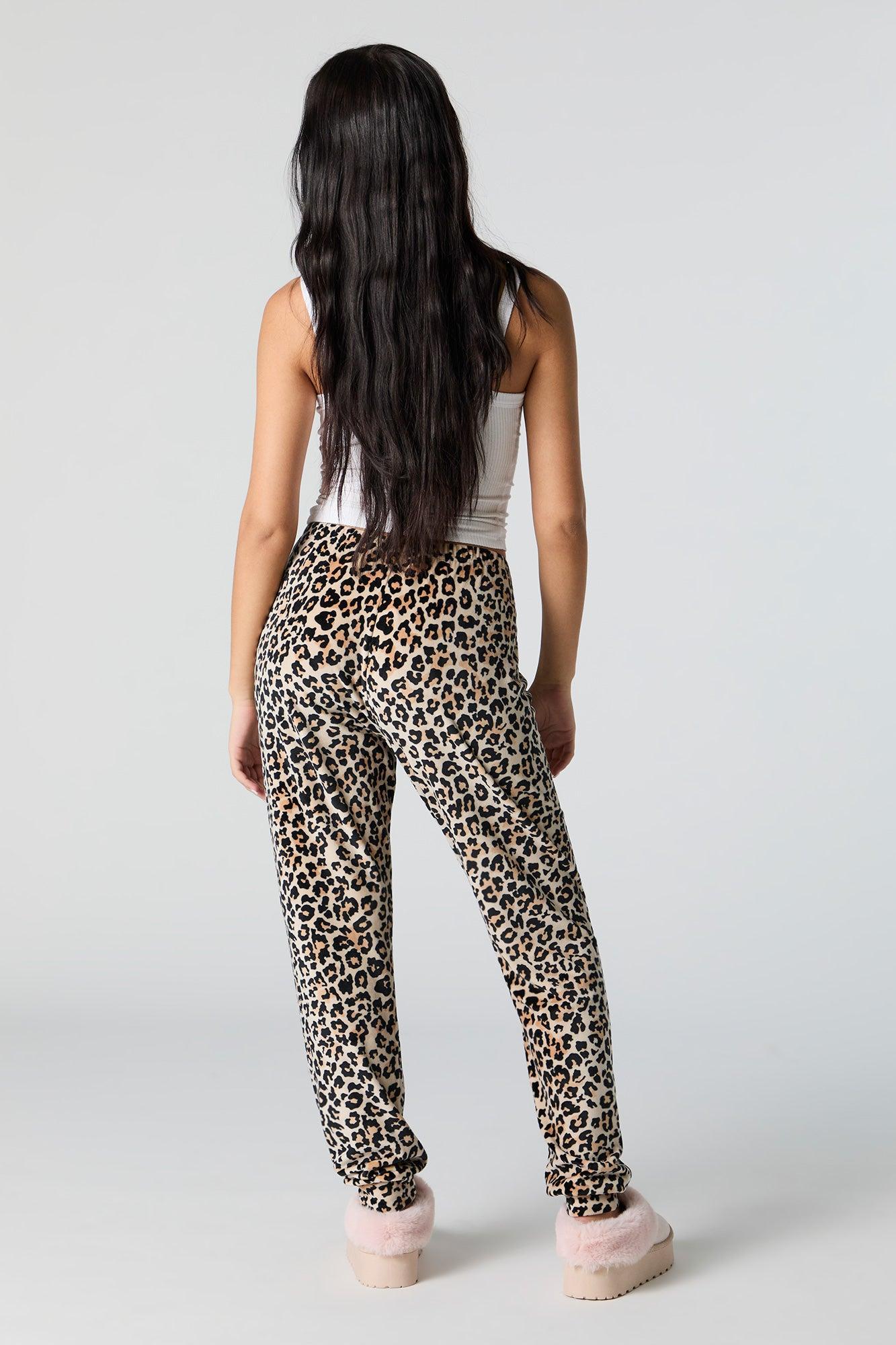 Printed Velour Pajama Jogger Female Product Image