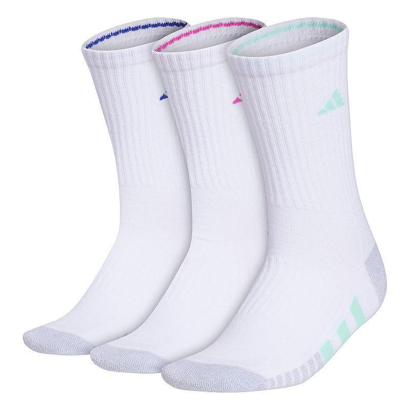 Womens adidas Cushioned 3.0 3-Pack Monochrome Crew Socks Product Image