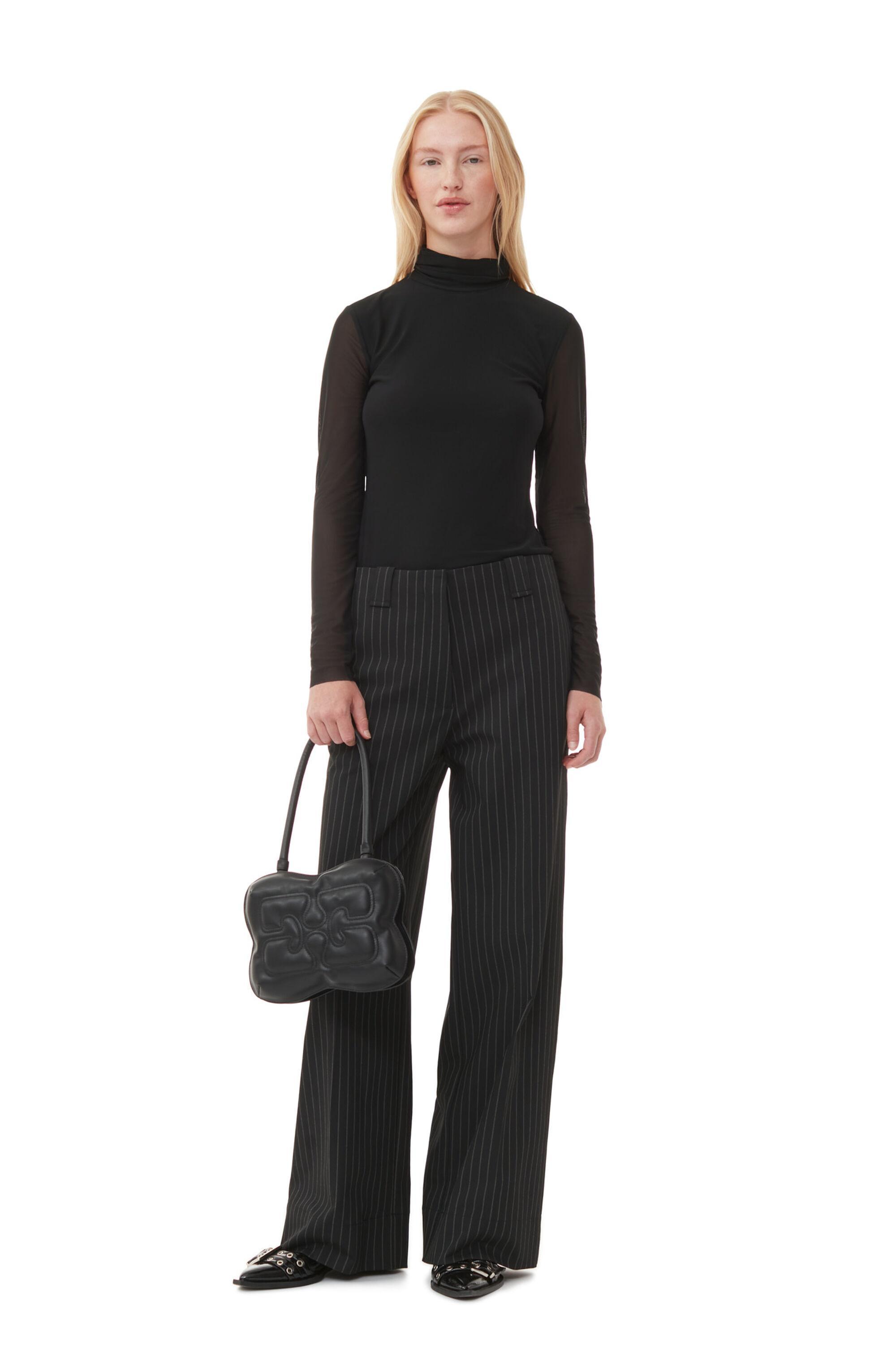 Striped High-Waisted Wide Trousers product image