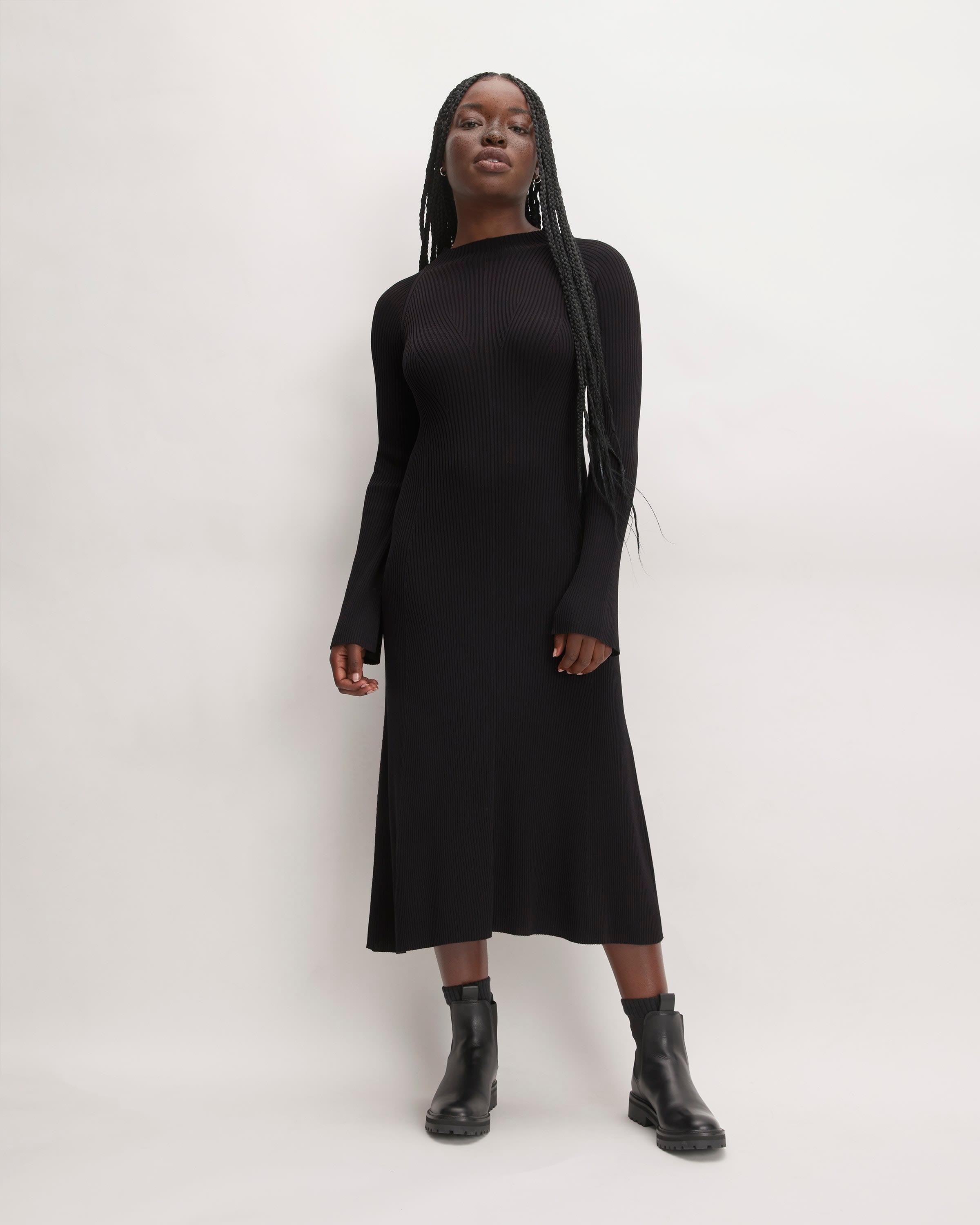 The Ribbed Mock Neck Midi Dress product image