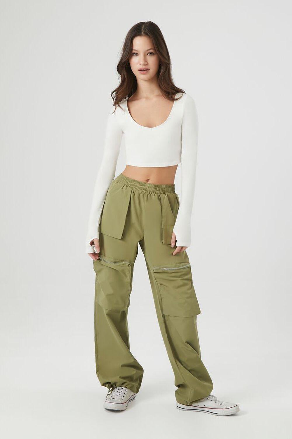 Straight-Leg Cargo Pants | Forever 21 Product Image