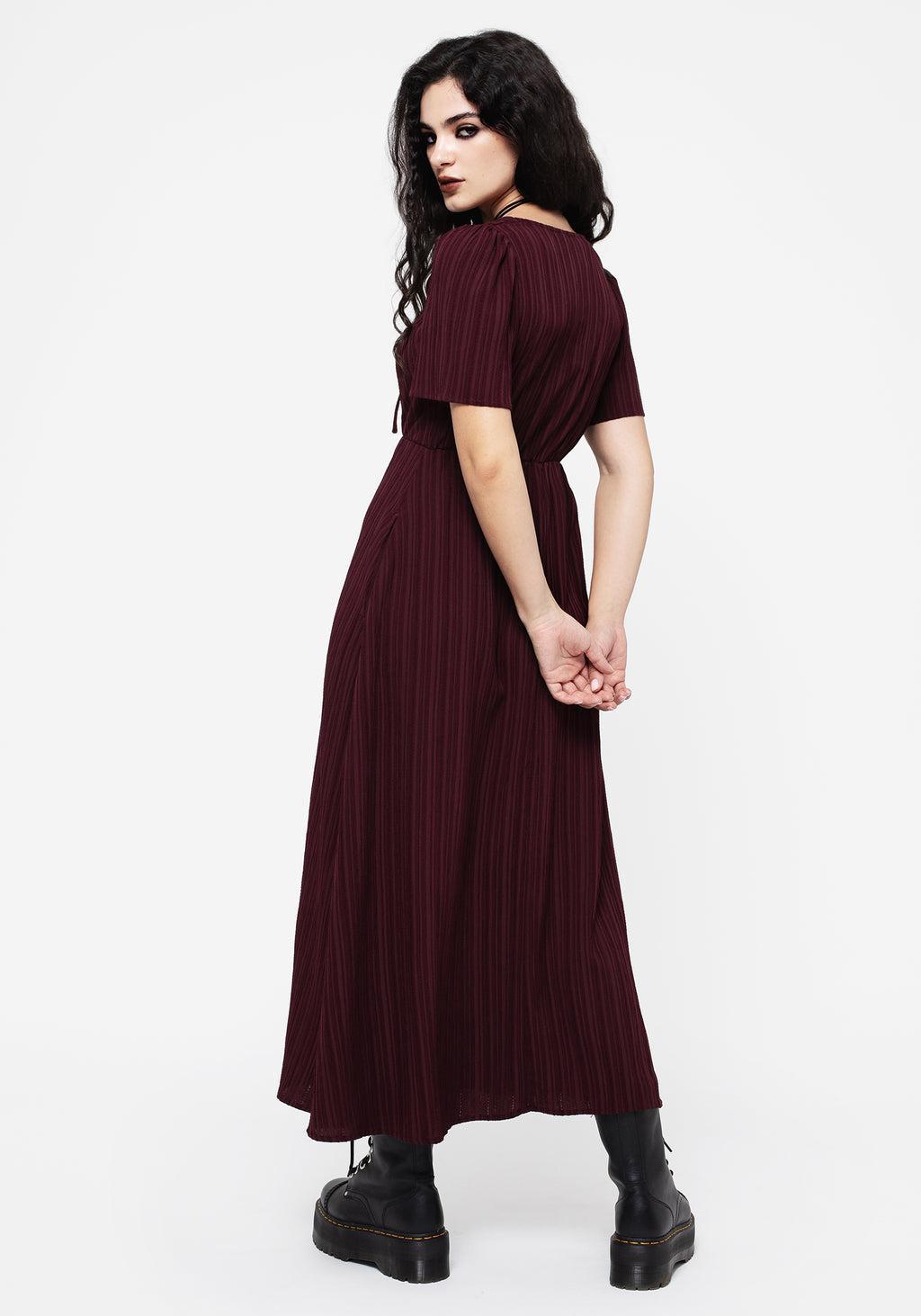 Sarcophagi Ruched Front Midaxi Dress Product Image