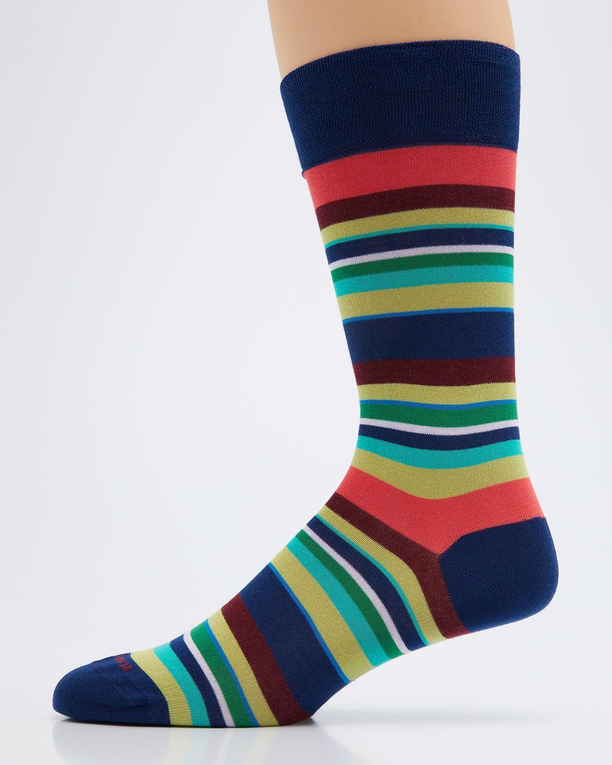 Marcoliani Pima Cotton & Nylon Multi Stripe Socks Product Image