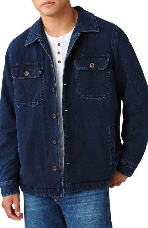 Lucky Brand Faux Shearling Lined Indigo Shirt Jacket Product Image