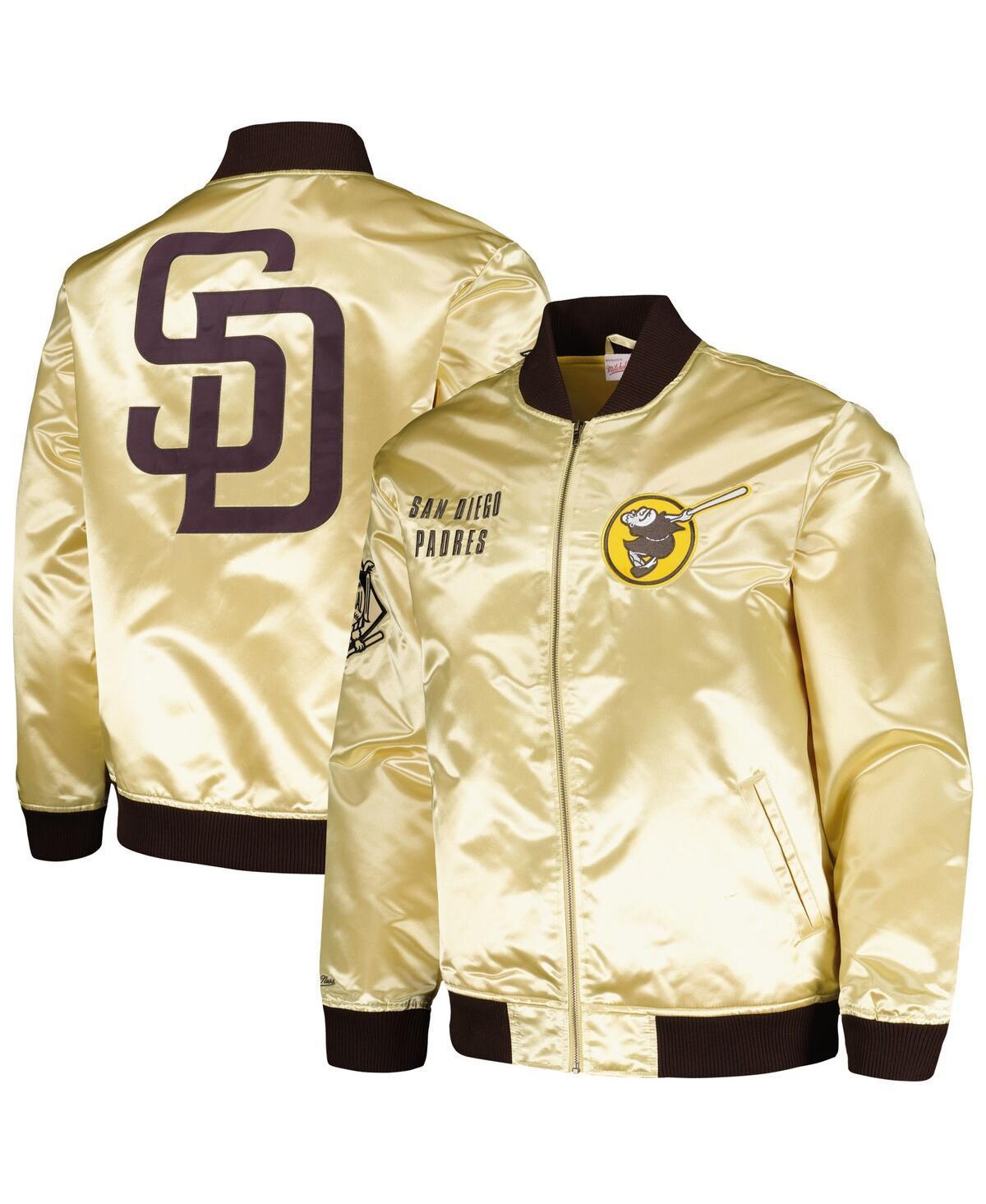 Mens Mitchell & Ness Gold San Diego Padres Og 2.0 Lightweight Satin Full-Zip Jacket Product Image