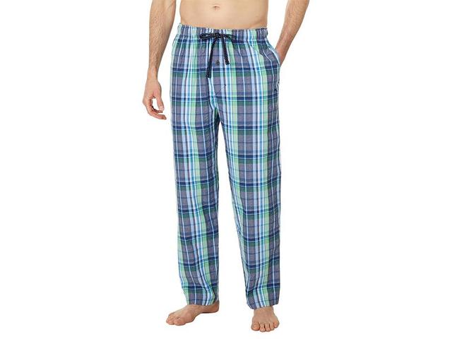 Tommy Bahama Cotton Seersucker Pants (Navy Plaid) Men's Pajama Product Image