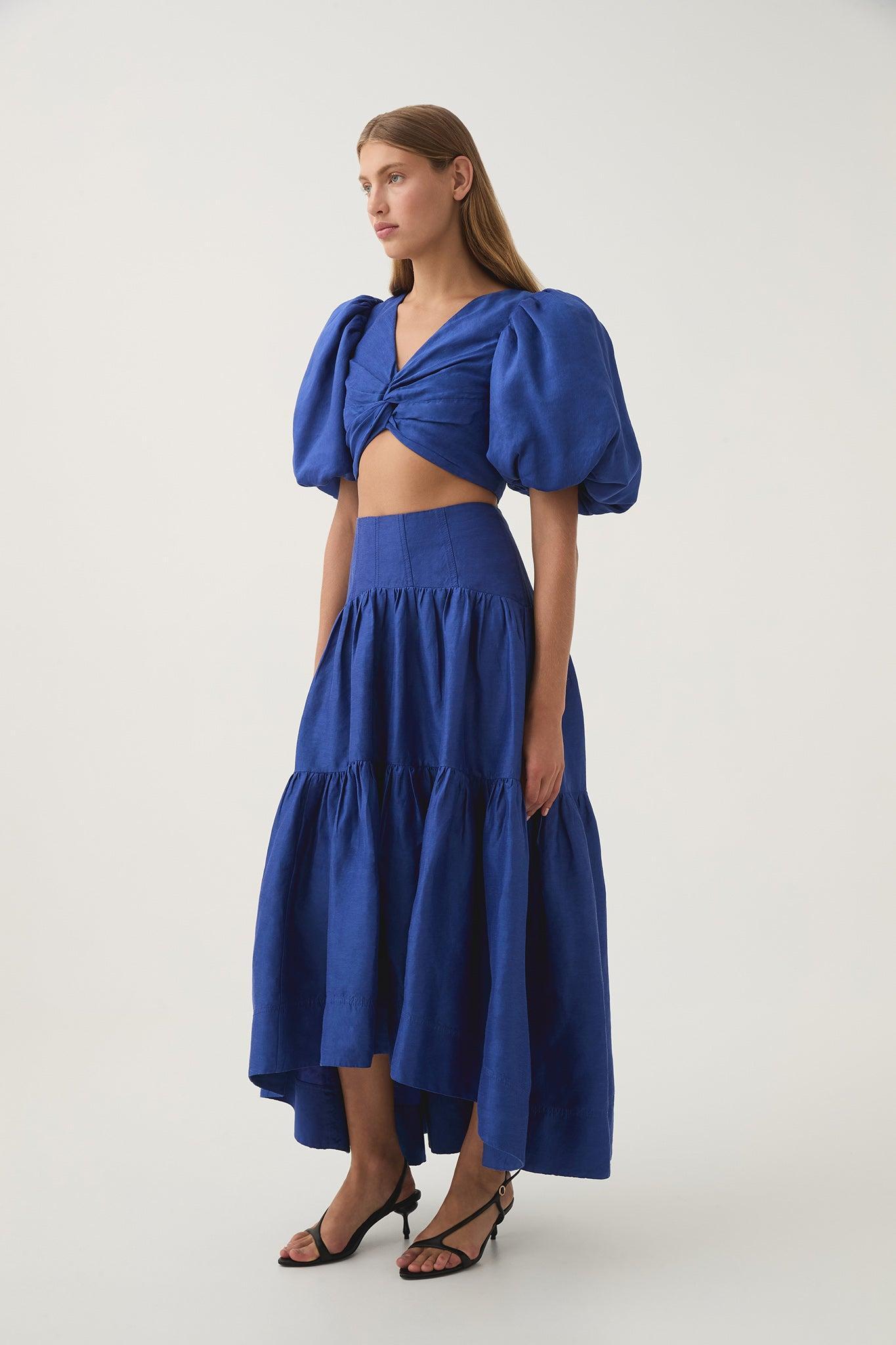 Reverb Gathered Midi Skirt Product Image